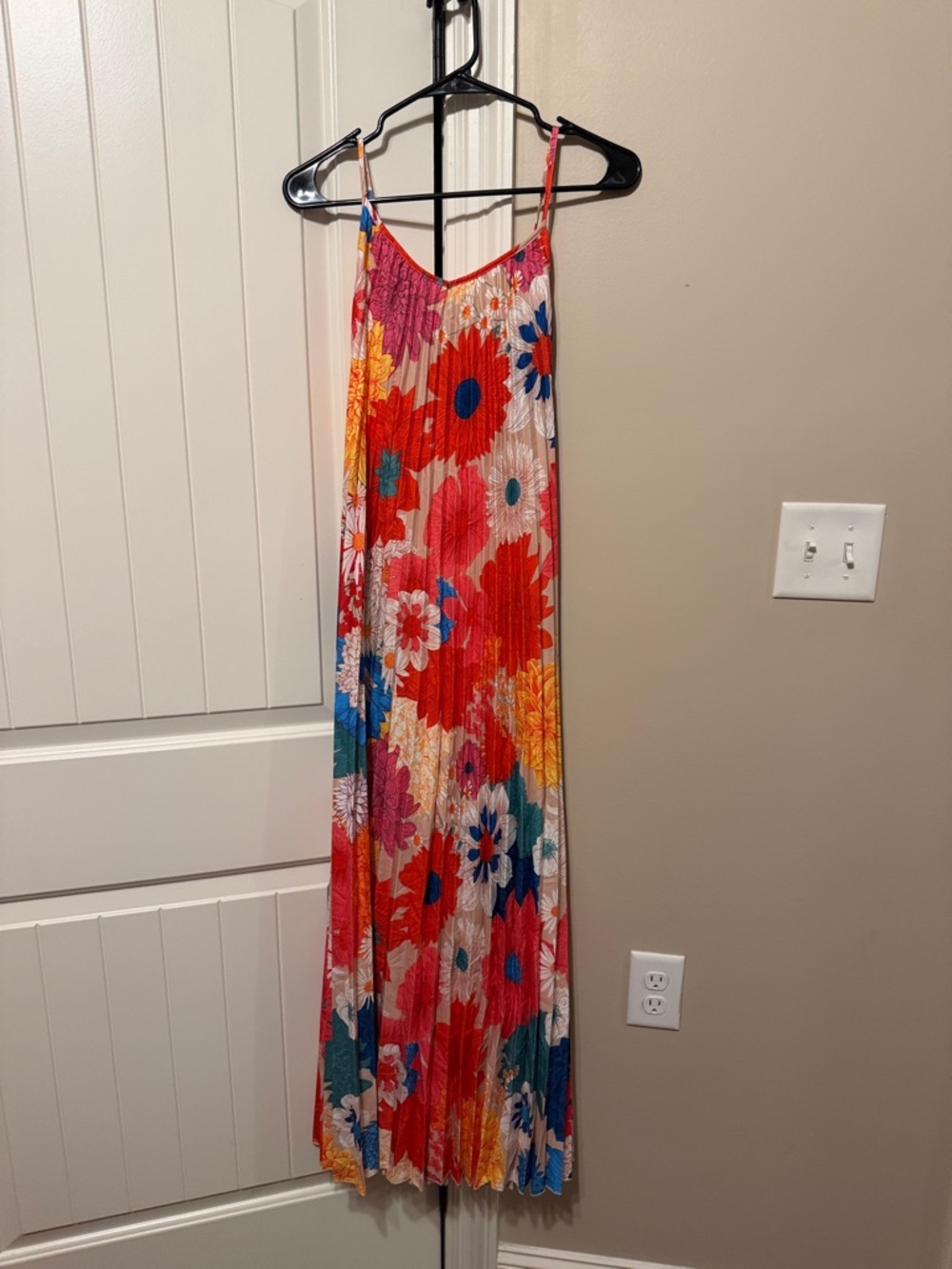 SHEIN Multicolor Floral Maxi Dress - Red, Pink, Blue, Yellow